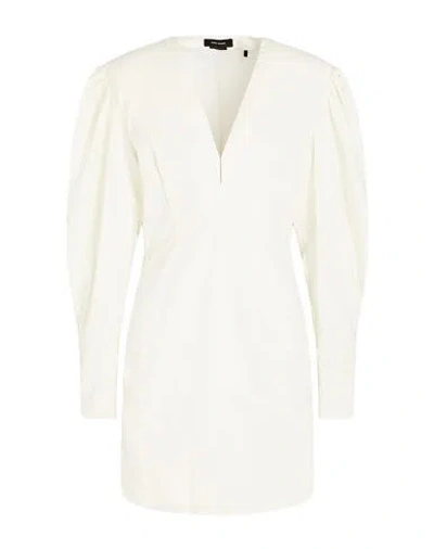 Isabel Marant Stella Ruched Lyocell-blend Mini Dress In White