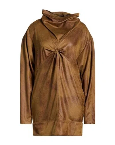 Isabel Marant Woman Mini Dress Khaki Size 6 Polyester, Elastane In Brown
