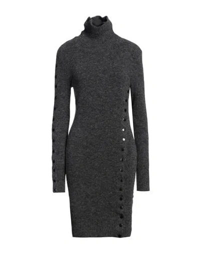 Isabel Marant Woman Mini Dress Lead Size 8 Polyamide, Acrylic, Alpaca Wool, Wool, Elastane In Grey