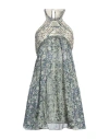 Isabel Marant Woman Mini Dress Light Green Size 6 Silk, Lurex, Polyester, Brass In Green