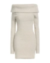 Isabel Marant Woman Mini Dress Light Grey Size 6 Mohair Wool, Viscose, Recycled Polyamide, Textile F In Grey
