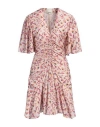 Isabel Marant Lienne Geometric Minidress In Pink