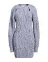 Isabel Marant Woman Mini Dress Lilac Size 6 Acrylic, Alpaca Wool, Polyamide, Cotton In Purple