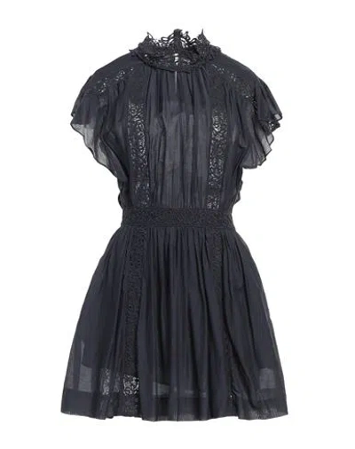 Isabel Marant Woman Mini Dress Midnight Blue Size 8 Cotton, Viscose