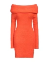 Isabel Marant Woman Mini Dress Orange Size 8 Mohair Wool, Synthetic Fibers, Recycled Polyamide, Wool In Orange