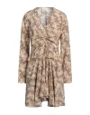 Isabel Marant Woman Mini Dress Pastel Yellow Size 8 Silk, Elastane In Yellow