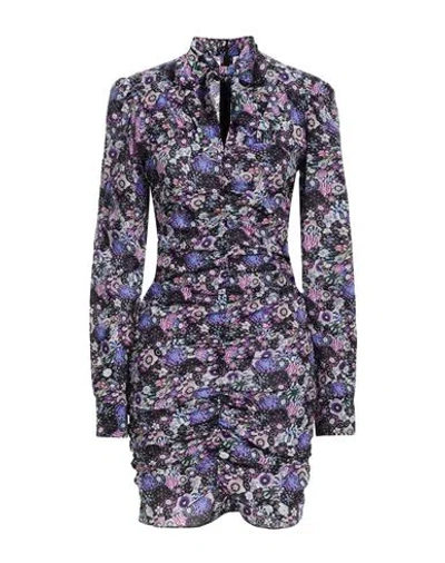ISABEL MARANT ISABEL MARANT WOMAN MINI DRESS PURPLE SIZE 8 SILK, ELASTANE