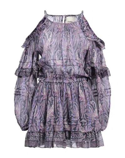 Isabel Marant Woman Mini Dress Purple Size 8 Cotton, Silk