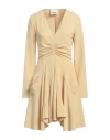 Isabel Marant Woman Mini Dress Sand Size 6 Triacetate, Polyester In Beige
