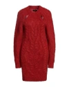 Isabel Marant Woman Mini Dress Tomato Red Size 8 Mohair Wool, Polyamide, Wool, Elastane In Tomato Red
