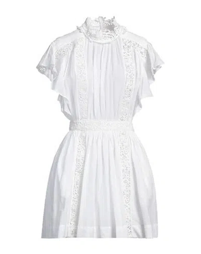 Isabel Marant Woman Mini Dress White Size 6 Cotton, Viscose