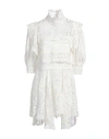 Isabel Marant Woman Mini Dress White Size 8 Cotton, Silk, Polyamide In White