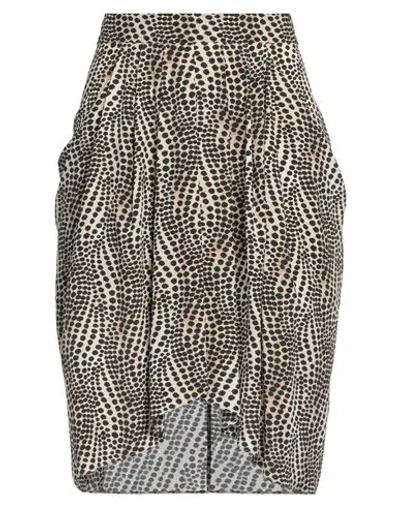 Isabel Marant Pleated Printed Silk-blend Crepe De Chine Skirt In Beige
