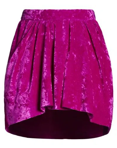 Isabel Marant Woman Mini Skirt Magenta Size 4 Polyester In Multi