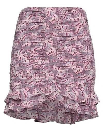 ISABEL MARANT ISABEL MARANT WOMAN MINI SKIRT MAUVE SIZE 6 SILK, ELASTANE