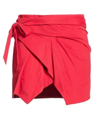 Isabel Marant Woman Mini Skirt Red Size Xl Cotton