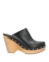 Isabel Marant 110mm Wedge-heel Leather Clogs In Multi