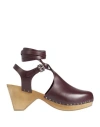 Isabel Marant Woman Mules & Clogs Burgundy Size 5 Calfskin In Red