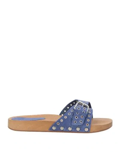 ISABEL MARANT ISABEL MARANT WOMAN MULES & CLOGS PURPLE SIZE 4 CALFSKIN