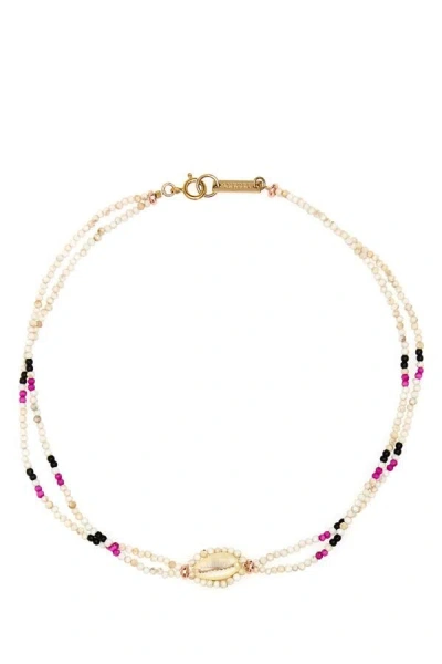 Isabel Marant New Malebo Beaded Choker Necklace In Yellow