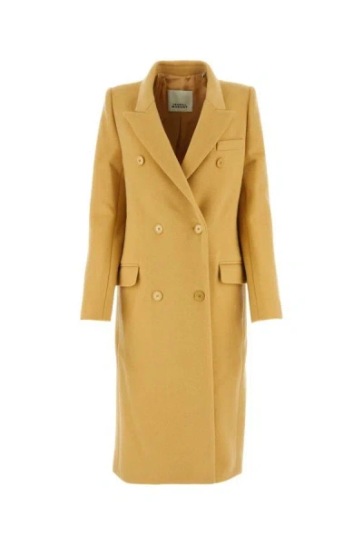 Isabel Marant Woman Mustard Wool Blend Theodore Coat In Yellow