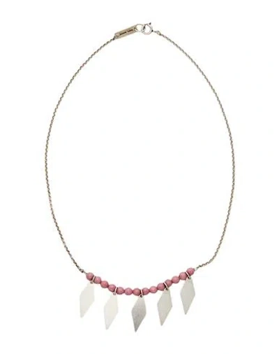 Isabel Marant Woman Necklace Antique Rose Size - Metal, Stone In Multi