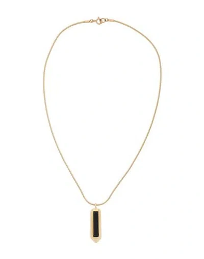 Isabel Marant Woman Necklace Black Size - Metal In Gold
