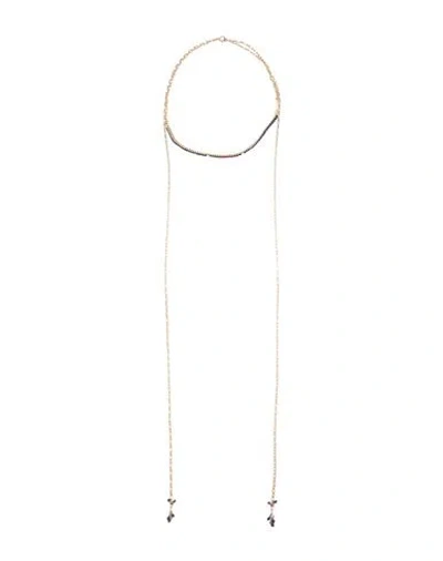 Isabel Marant Woman Necklace Blue Size - Brass, Stone