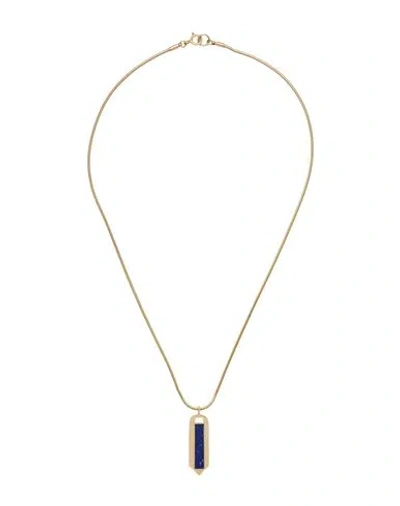Isabel Marant Woman Necklace Blue Size - Metal In Gold