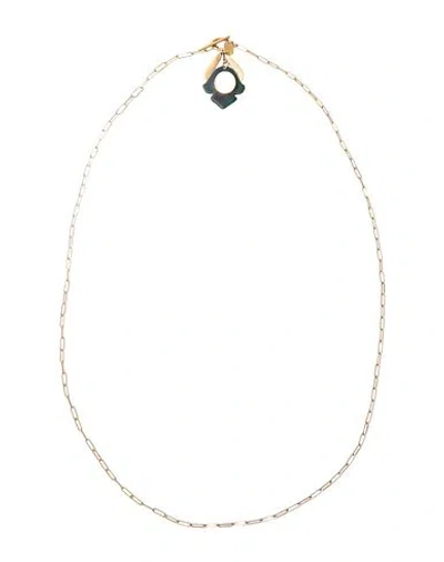 Isabel Marant Woman Necklace Dark Green Size - Metal