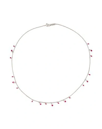 Isabel Marant Woman Necklace Fuchsia Size - Brass, Tin, Resin In Neutral