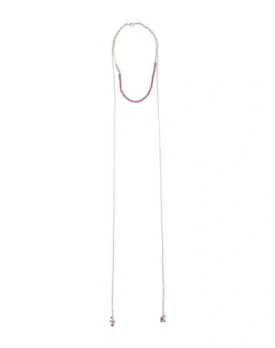 Isabel Marant Woman Necklace Fuchsia Size - Metal In Metallic