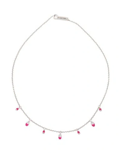 Isabel Marant Woman Necklace Fuchsia Size - Metal In Silver