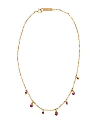 Isabel Marant Woman Necklace Gold Size - Brass, Tin, Resin