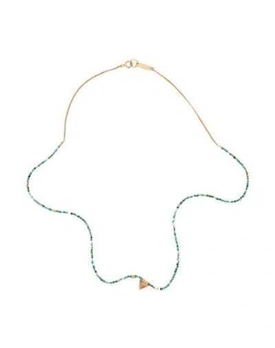 Isabel Marant Woman Necklace Green Size - Metal, Stone In White