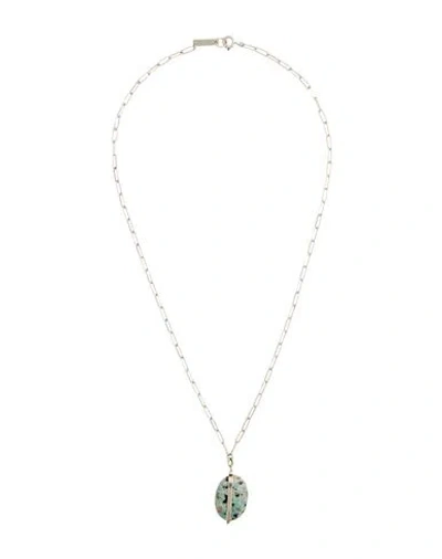 Isabel Marant Woman Necklace Light Green Size - Metal, Stone