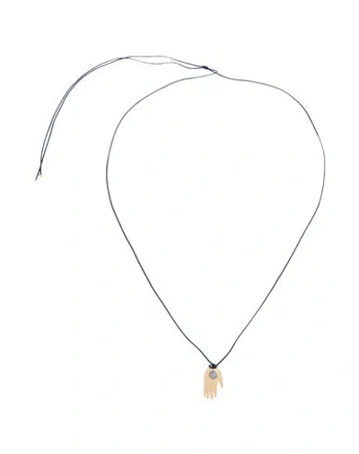 Isabel Marant Woman Necklace Navy Size - Polyester, Brass, Stone In Multi