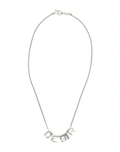 Isabel Marant Woman Necklace Silver Size - Brass, Titanium