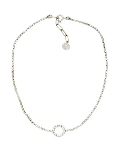 Isabel Marant Woman Necklace Silver Size - Brass, Glass
