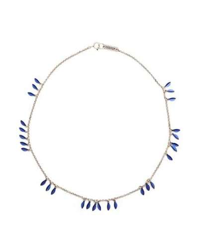 Isabel Marant Woman Necklace Silver Size - Brass, Polyurethane In Metallic