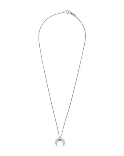 Isabel Marant Woman Necklace Silver Size - Brass, Titanium, Glass In Metallic