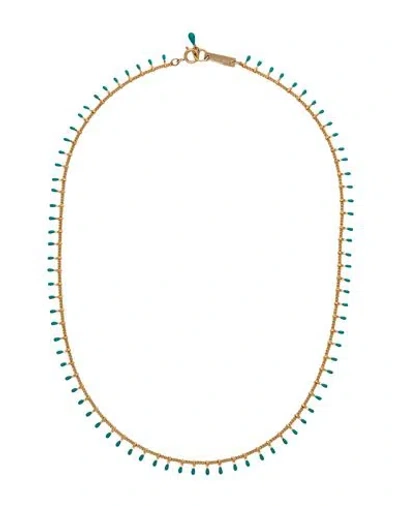 Isabel Marant Woman Necklace Turquoise Size - Metal In Blue