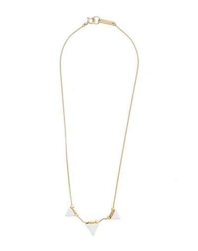 Isabel Marant Woman Necklace White Size - Metal In Gold