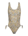 Isabel Marant Woman One-piece Swimsuit Khaki Size 2 Polyamide, Elastane In Beige