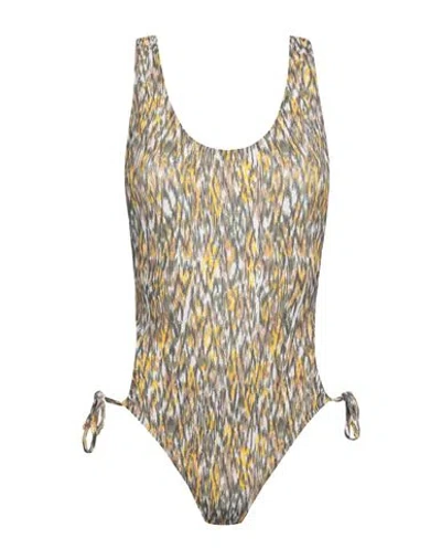 Isabel Marant Woman One-piece Swimsuit Khaki Size 2 Polyamide, Elastane In Multi