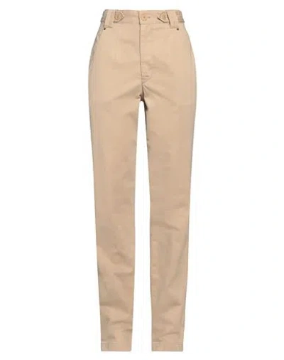 Isabel Marant Woman Pants Beige Size 10 Cotton In Ecruburgundy