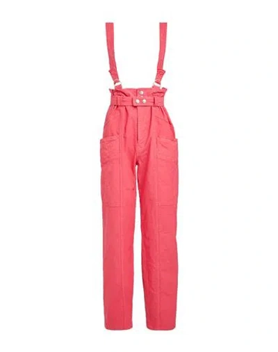 Isabel Marant Woman Pants Coral Size 8 Linen, Cotton, Elastane In Red