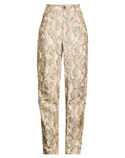 Isabel Marant Woman Pants Pastel Yellow Size 10 Cotton, Elastane In Multi