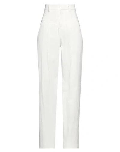 ISABEL MARANT ISABEL MARANT WOMAN PANTS WHITE SIZE 8 HEMP, VISCOSE, ELASTANE