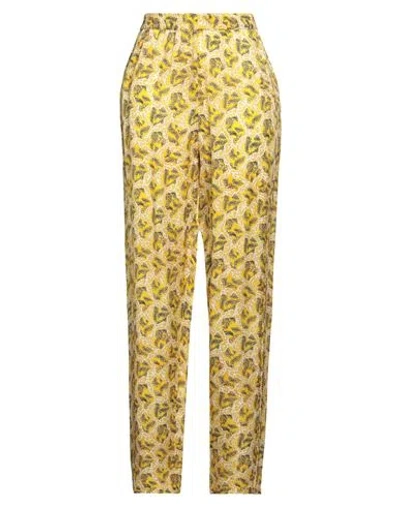 ISABEL MARANT ISABEL MARANT WOMAN PANTS YELLOW SIZE 10 VISCOSE, SILK, COTTON